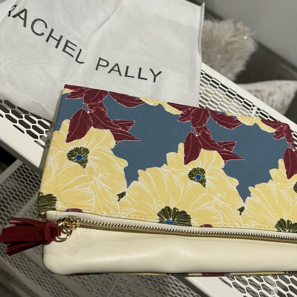 New Rachel Palley fold-over floral clutch
